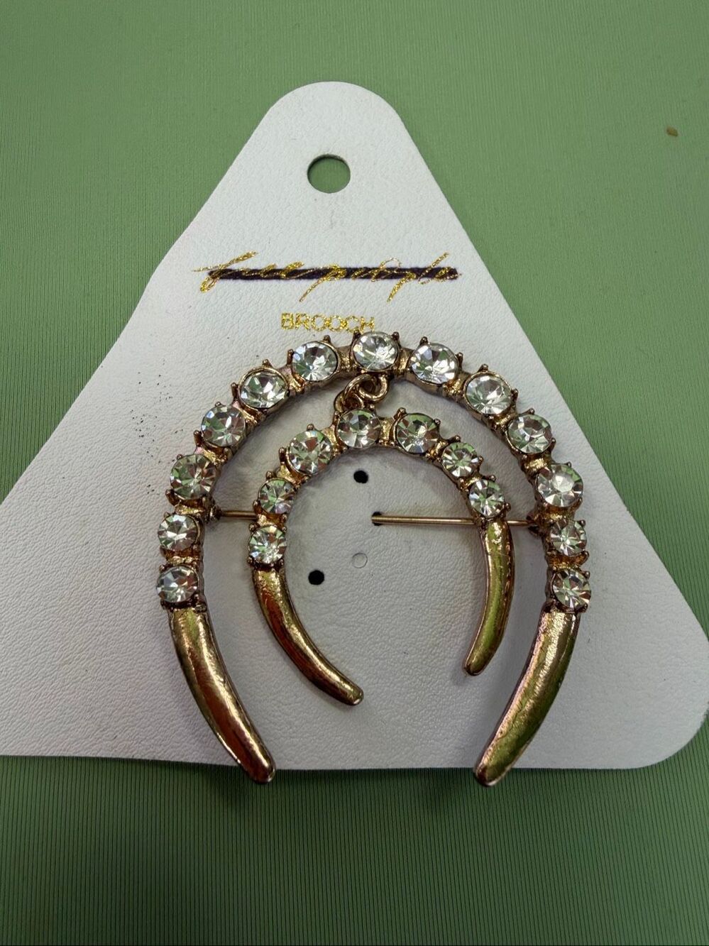 NWT Free People crescent, moon brooch
